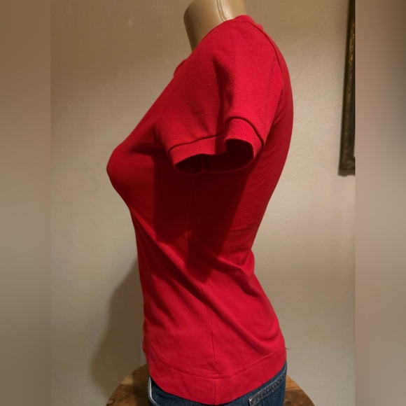Lacoste Women's Slim Bright Red Polo with Logo - Picture 2 of 5